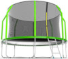 EVO Jump Батут 12 футов с внутренней сеткой и лестницей (зелёный), Cosmo 12ft Green