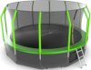 EVO Jump Батут 16 футов с внутренней сеткой, лестницей и нижней сетью (зелёный), Cosmo 16ft Green + Lower net