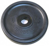 MB Barbell Диск олимпийский черный обрезиненный, 10 кг (51 мм), серия Евро-классик