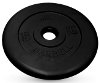 MB Barbell Диск для штанги черный обрезиненный, 15 кг (51 мм), серия Стандарт
