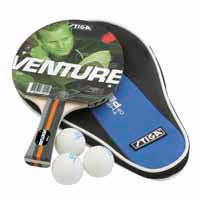 Наборы для настольного тенниса Stiga 1779-01, Набор для настольного тенниса Вентура (Venture): ракетка + 3 мяча + чехол